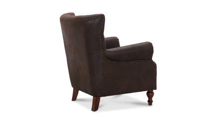 London fåtölj tyg vintage brun#3