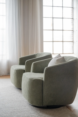 Dermot fåtölj tyg Max grön snurr+gung#3