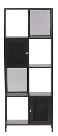 Nett hylla svart metall