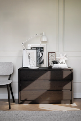 Melstone byrå 3L 110 H70 brun ek#2