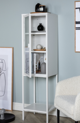 Misha smalt skåp vit metall#4