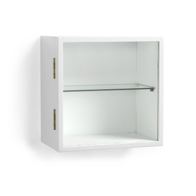 Zitti väggvitrin 1 glashyllplan vit