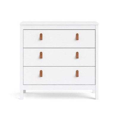 Madrid byrå 3 lådor vit