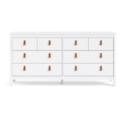 Madrid byrå dubbel 4+4 lådor vit