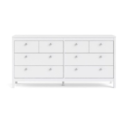 Madrid byrå dubbel 4+4 lådor vit#3