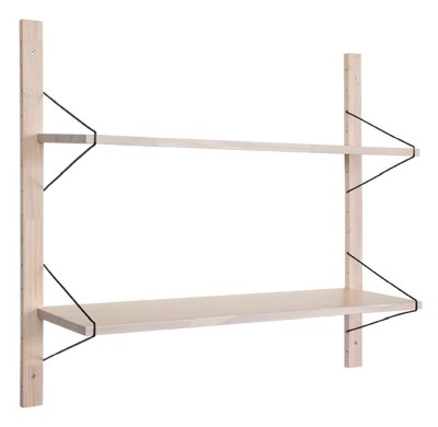 Elma vägghylla vitpigmenterad/svart metall (650,-)