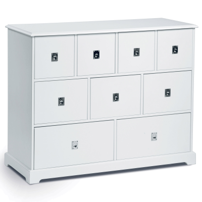 Smögen byrå 9 lådor vitlack