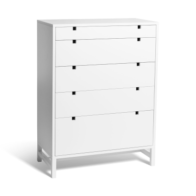 Falsterbo byrå bred 5 lådor vitlack