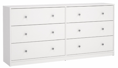 May byrå dubbel 3+3 lådor vit#2