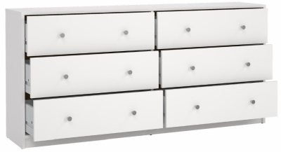 May byrå dubbel 3+3 lådor vit#3