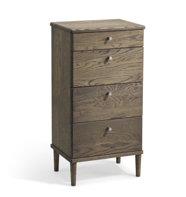 Meja byrå 4 lådor rökt ek