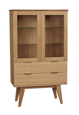 Filippa vitrinskåp 2D 2L ek/ek#2