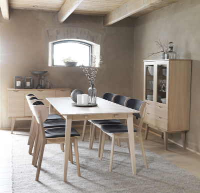 Filippa vitrinskåp 2D 2L vitpigmenterad ek#2