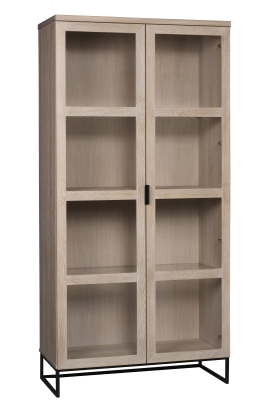 Everett vitrinskåp vitpigmenterad ek/svart#4