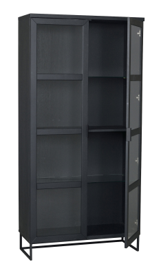 Everett vitrinskåp svart ek/svart#5