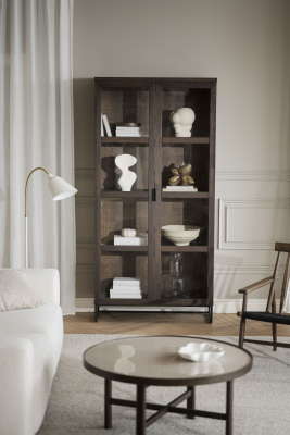 Everett vitrinskåp brun ek/svart#2