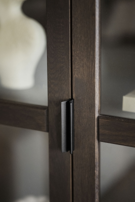 Everett vitrinskåp brun ek/svart#4