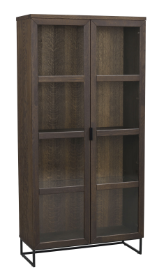 Everett vitrinskåp brun ek/svart#7