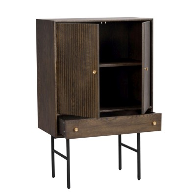 Clearbrook skåp 79 brun ek/svart metall#2