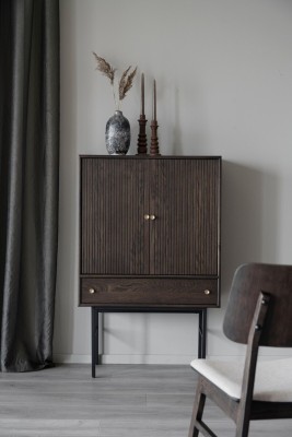 Clearbrook skåp 79 brun ek/svart metall#3