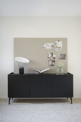 Halifax sideboard 160 svart ek/svart metall#2