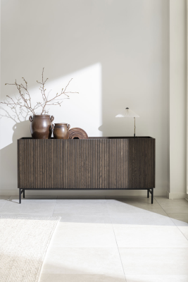 Halifax sideboard 160 brun ek/svart metall#2
