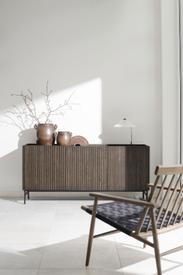 Halifax sideboard 160 brun ek/svart metall#5