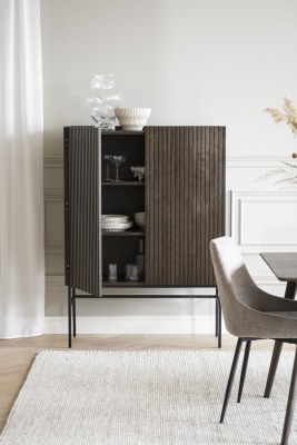 Halifax skåp 100 brun ek/svart metall#6