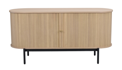 Haddington sideboard 142 vitpigmenterad ek/svart
