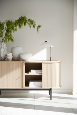 Haddington sideboard 142 vitpigmenterad ek/svart#3