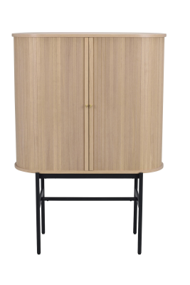 Haddington skåp 102 vitpigmenterad ek/svart