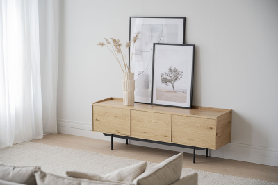 Brewerton TV-bänk 160 ek/svart metall#2