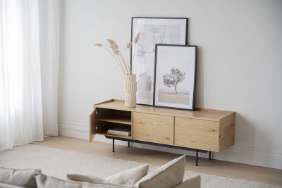 Brewerton TV-bänk 160 ek/svart metall#3