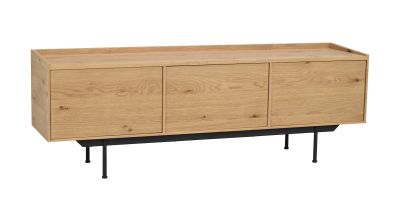 Brewerton TV-bänk 160 ek/svart metall#5