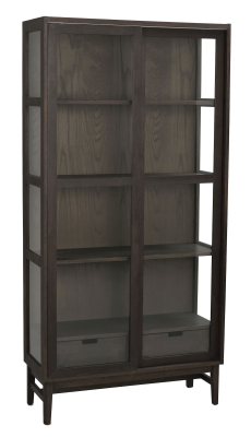 Hazelton vitrinskåp 2D 2L brun ek#8