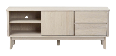 Yumi mediabänk 152 vitpigmenterad ek