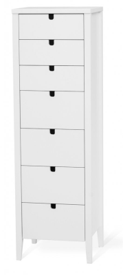 Klinte byrå 7 lådor vitlack