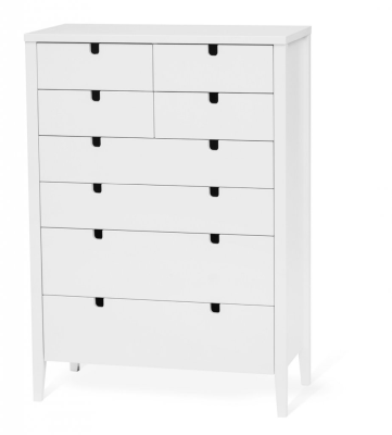 Klinte byrå 4+4 lådor vitlack