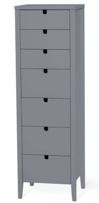 Klinte byrå 7 lådor grålack