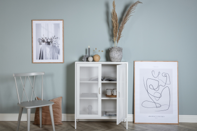 Misha lågt skåp vit metall