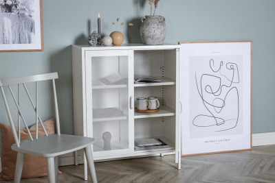 Misha lågt skåp vit metall#4