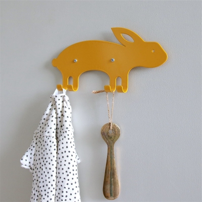 Kanin väggkrok gul#3