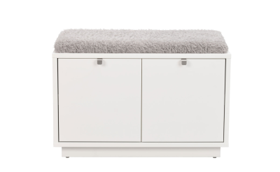 Confetti bänk 2L vit/fårpälsimitation