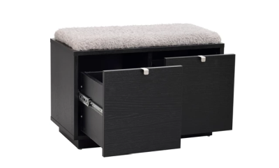 Confetti bänk 2L svartbetsad ek/fårpälsimitation#2