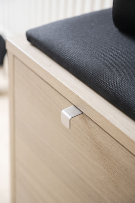 Confetti bänk 2L vitpigmenterad ek/svart tyg#5