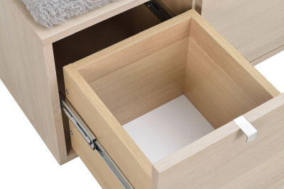 Confetti bänk 2L vitpigmenterad ek/fårpälsimitation#5