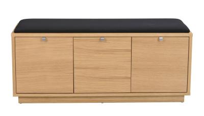 Confetti bänk 3L oljad ek/svart tyg