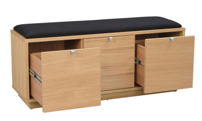 Confetti bänk 3L oljad ek/svart tyg#4