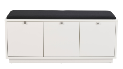 Confetti bänk 3L vit/svart tyg