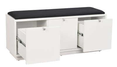 Confetti bänk 3L vit/svart tyg#3